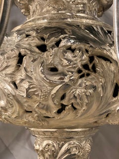 Lámpara de araña Caldwell de 1900 bañada en plata