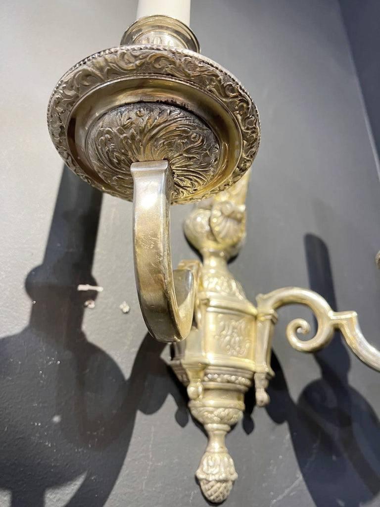 Neoclassico Sconcerto a cherubino placcato argento Caldwell del 1900 in vendita