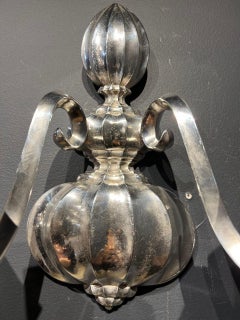 1900s Caldwell Silver Plated Sconces