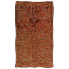 1900s Caucasian Karabagh Handmade Wool Rug