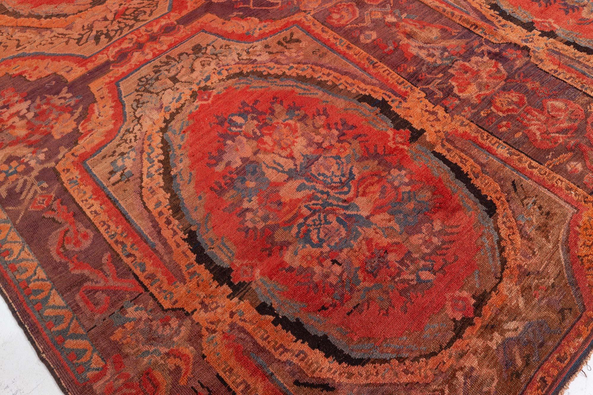 1900s Caucasian Karabagh Handmade Wool Rug In Good Condition For Sale In New York, NY