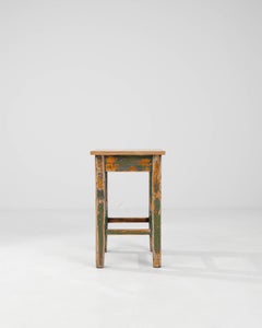 1900s Central European Wood Patinated Side Table