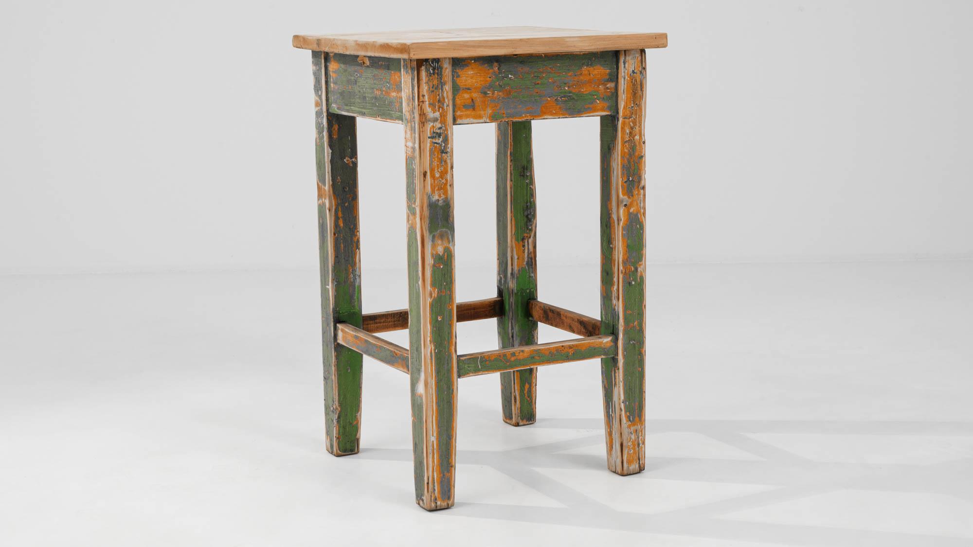 1900s Central European Wood Patinated Side Table For Sale 2