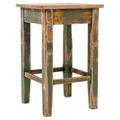 Vintage 1900s Central European Wood Patinated Side Table