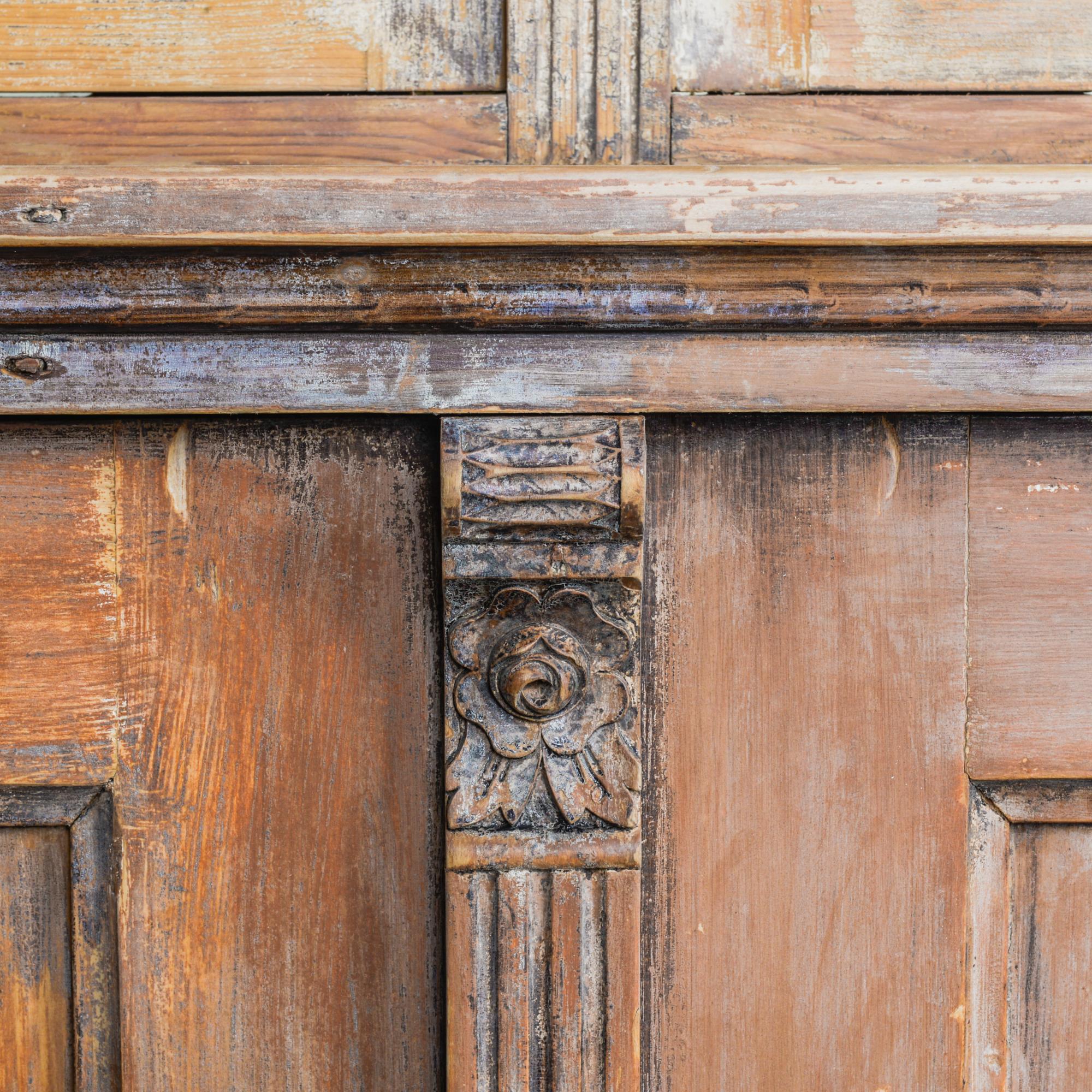 1900s Central European Wood Patinated Vitrine 5