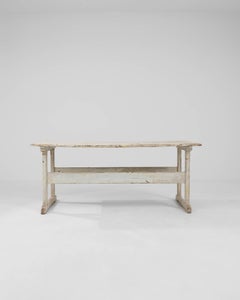 1900s Central European Wood White Patinated Table