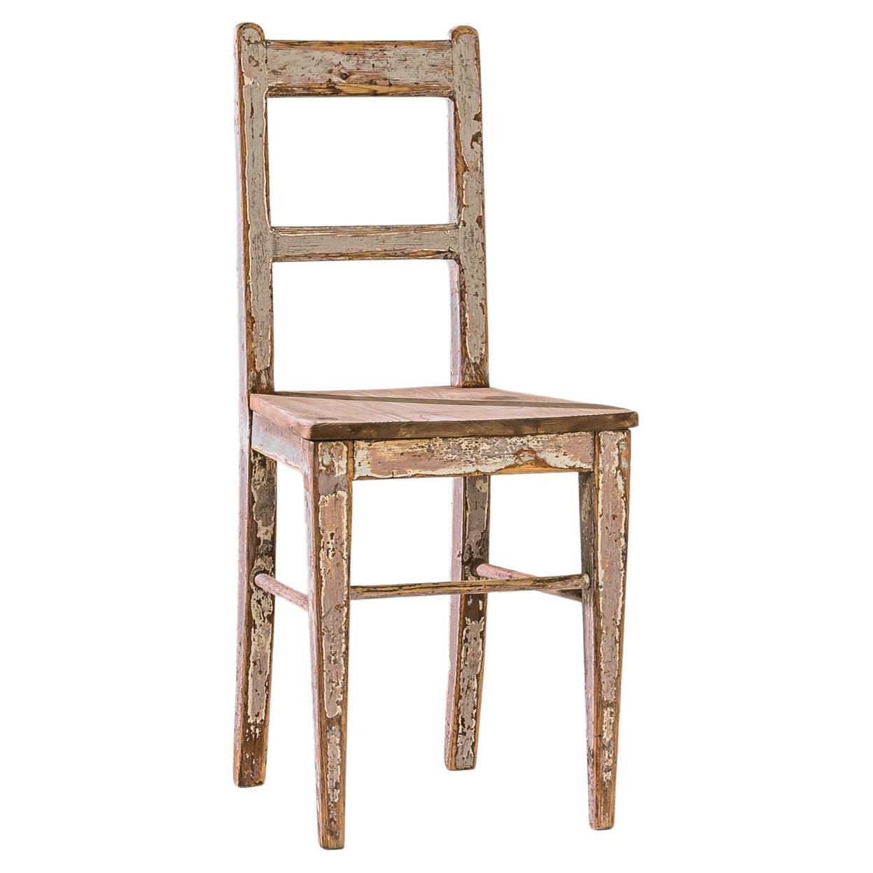 1900s Central European Wooden Accent Chair For Sale