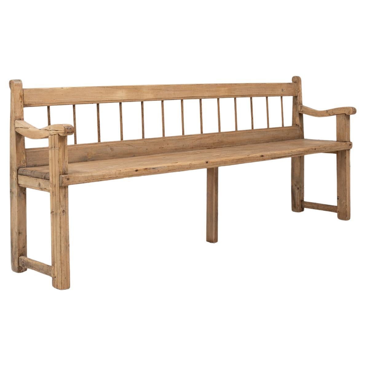 European Bench 1900s Central European Wooden Bench For Sale at 1stDibs