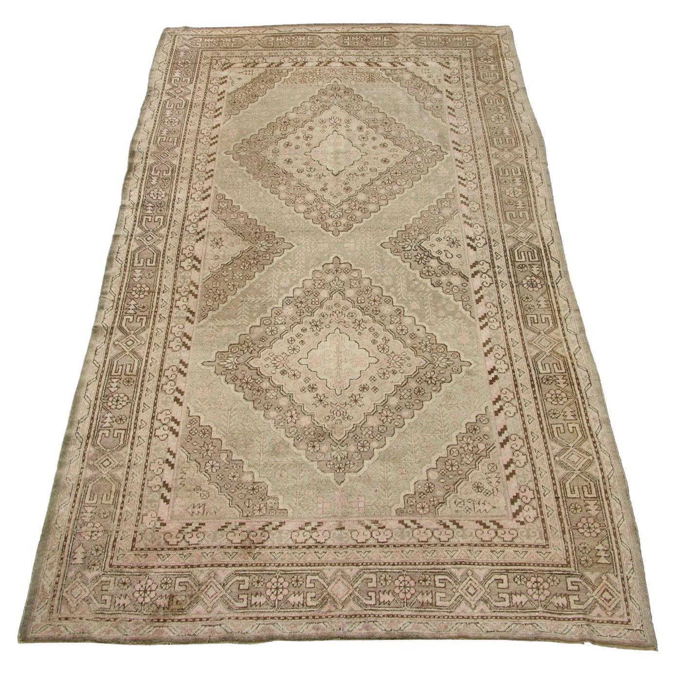 1900s Century Antique Samarkand Rug 12.6" X 6.4" For Sale