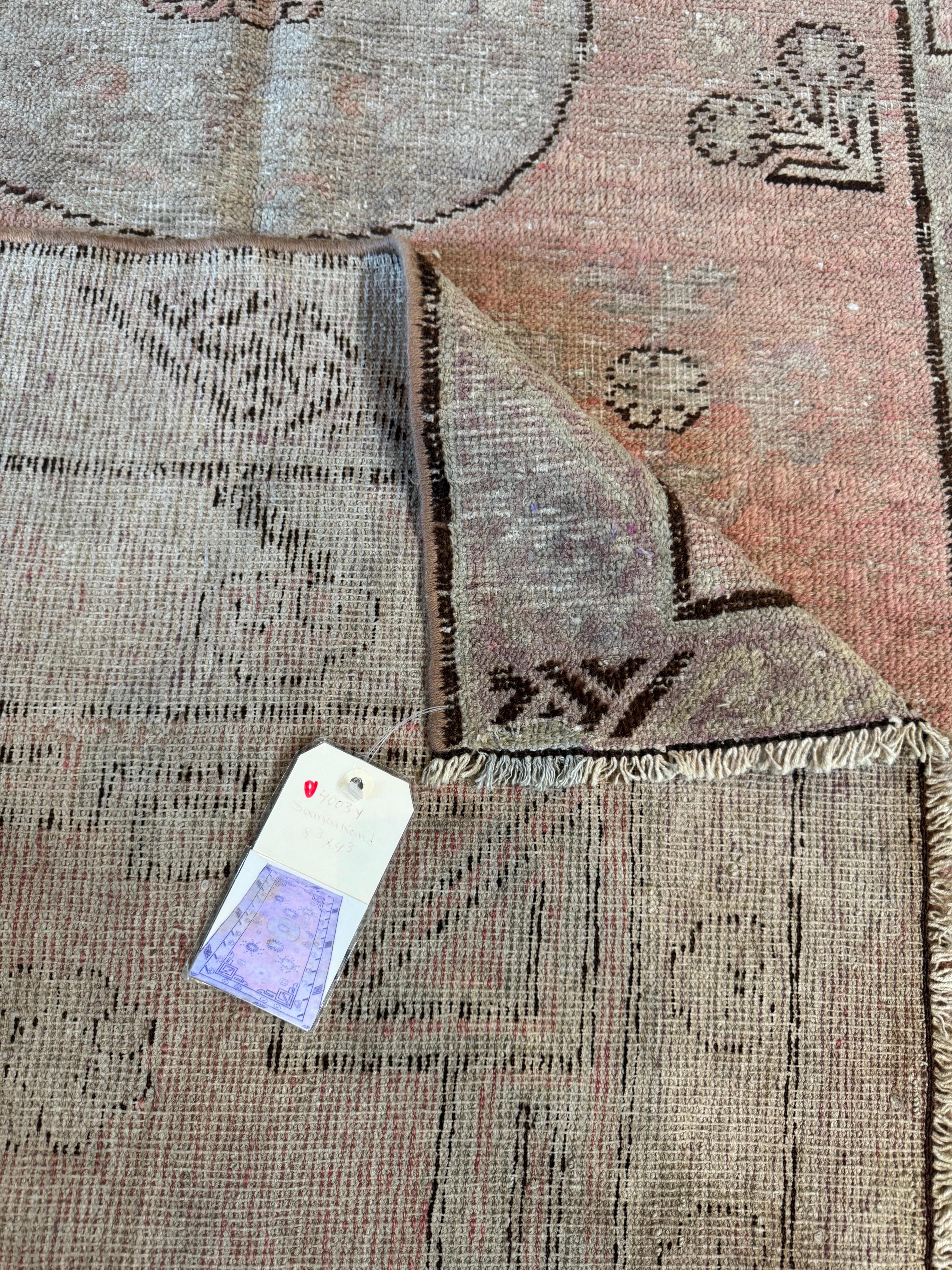 1900er Jahrhundert Antike Samarkand Teppich 6,1 