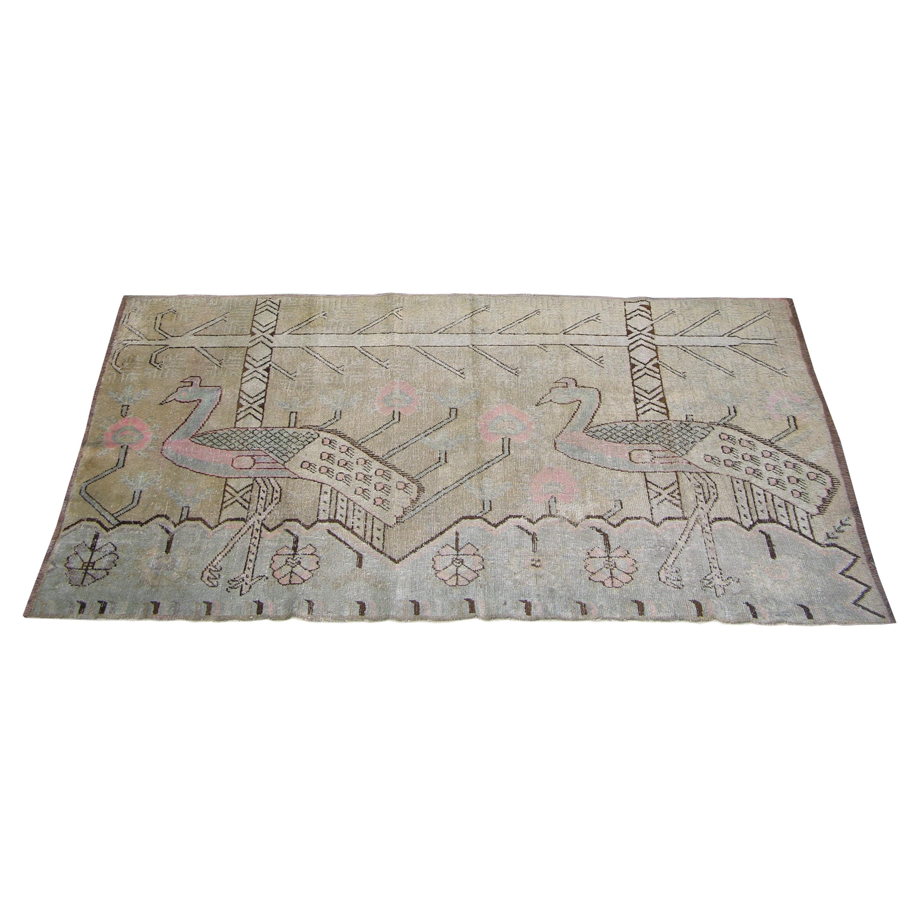 1900er Jahrhundert Antike Samarkand Teppich 8" X 4,5" im Angebot