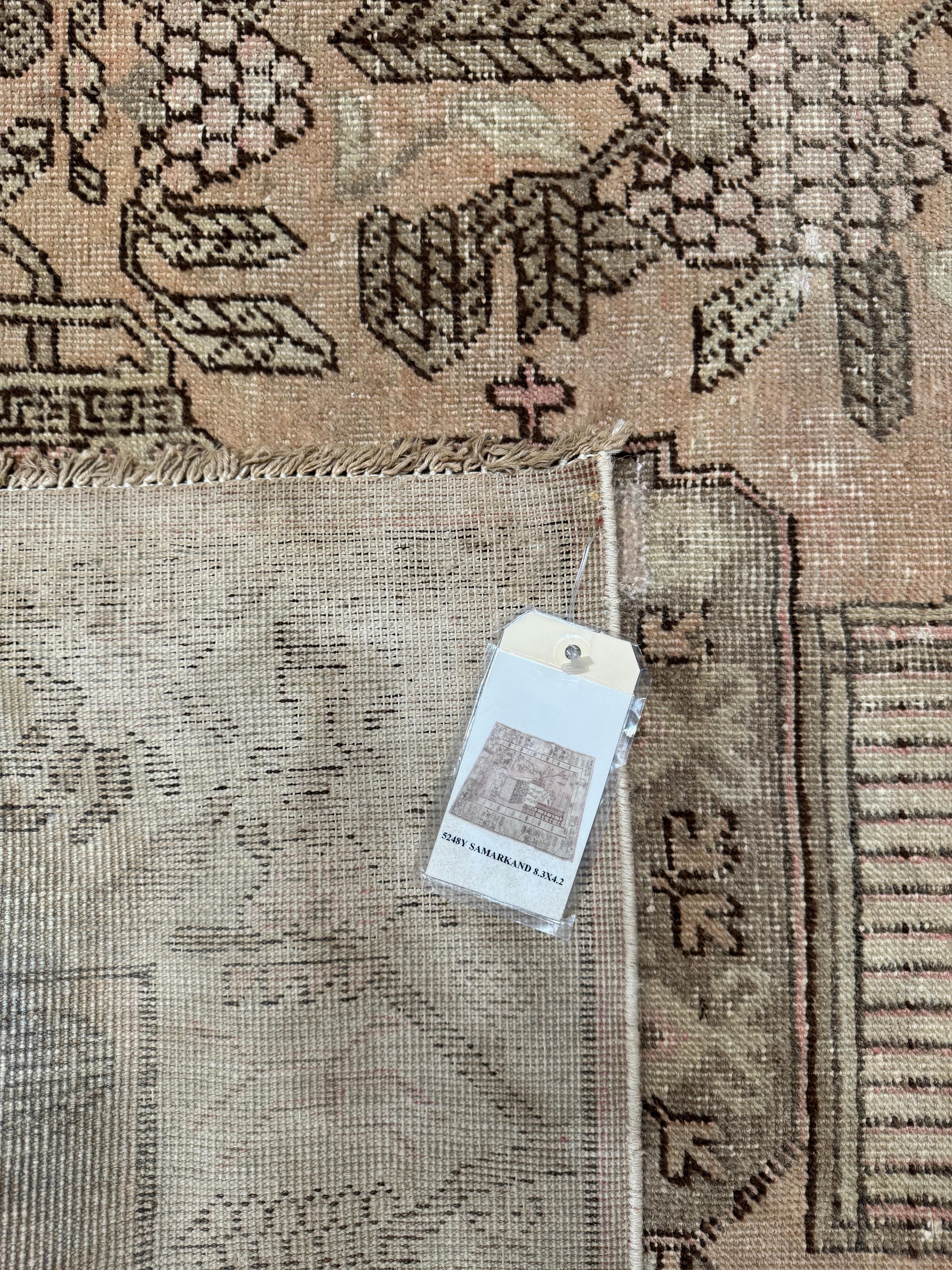 1900er Jahrhundert Antike Samarkand Teppich 8,3 