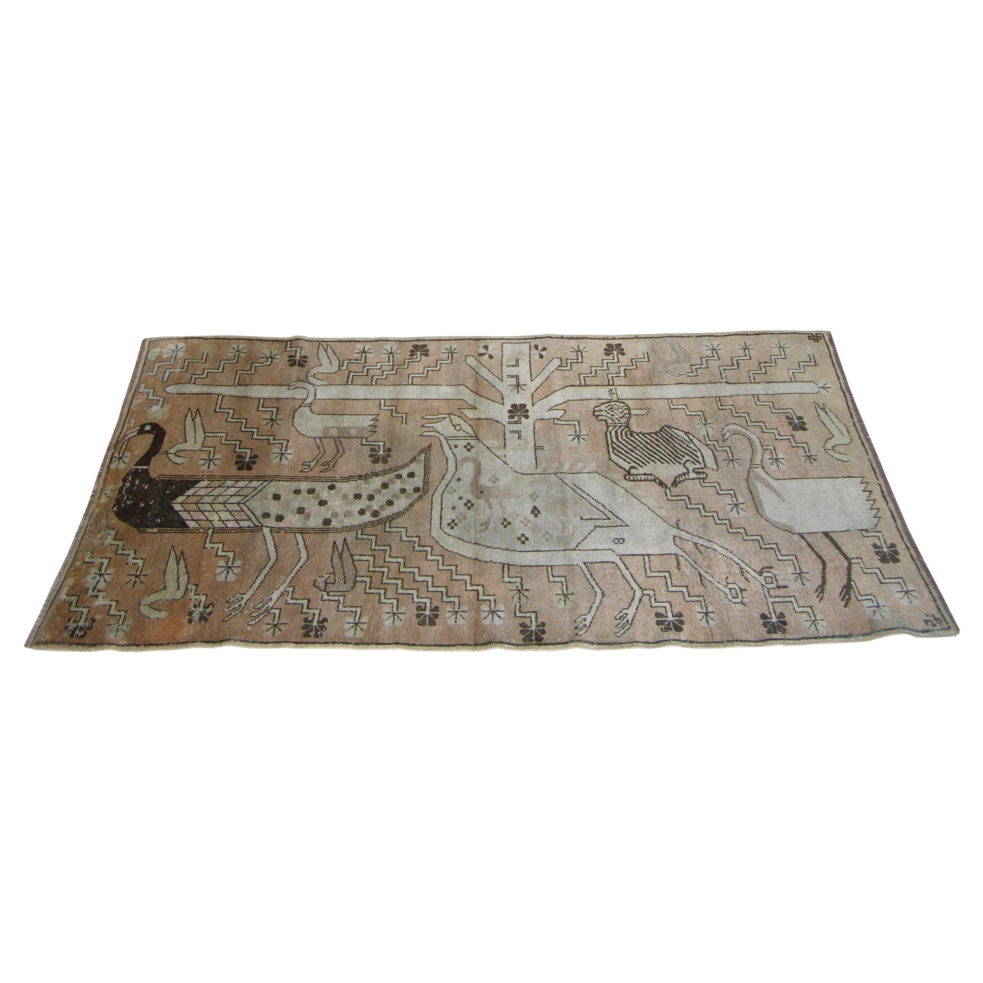 1900er Jahrhundert Antike Samarkand Teppich 8,8 "X 4,10" im Angebot