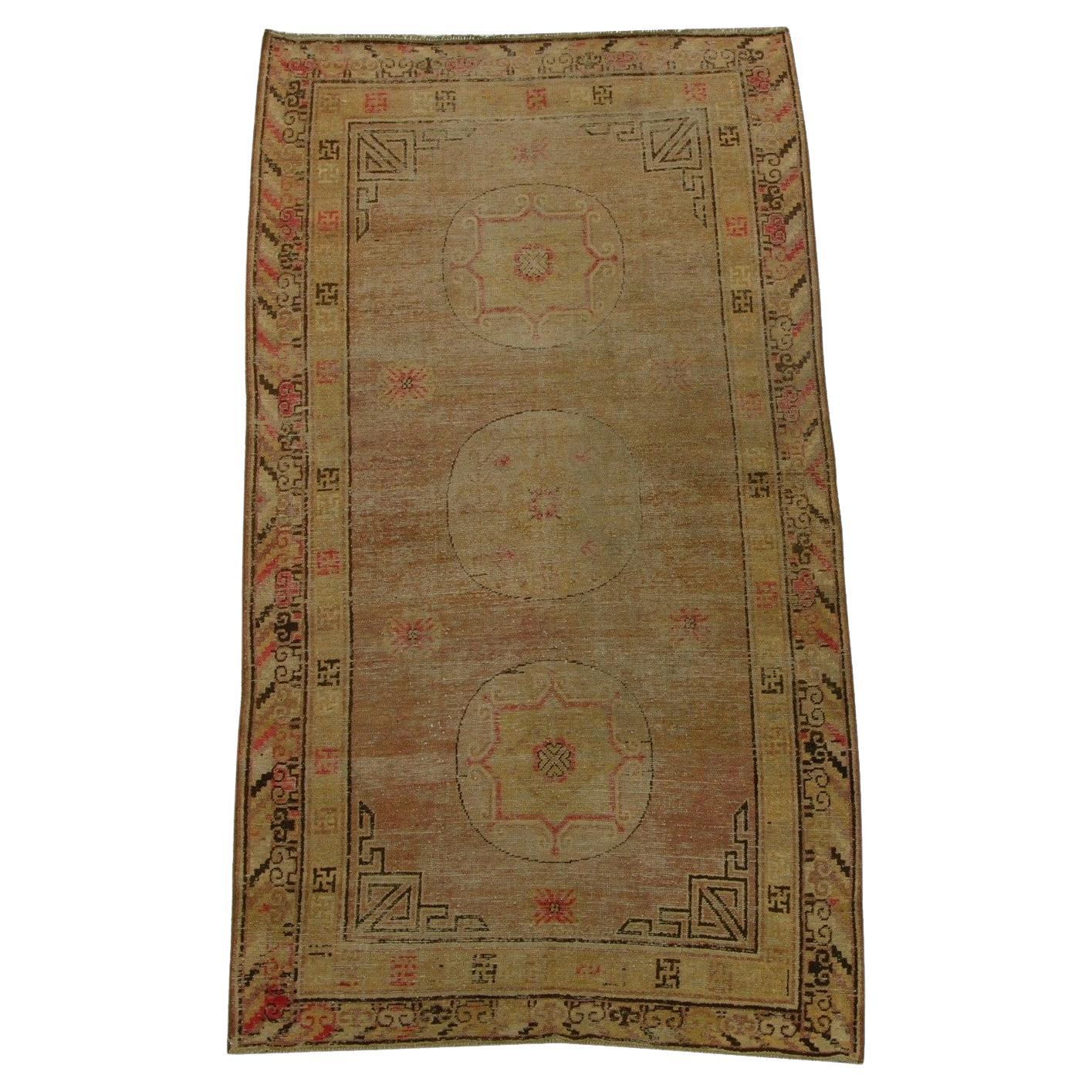 Tapis Samarkand ancien des années 1900 9,3" X 4,8"