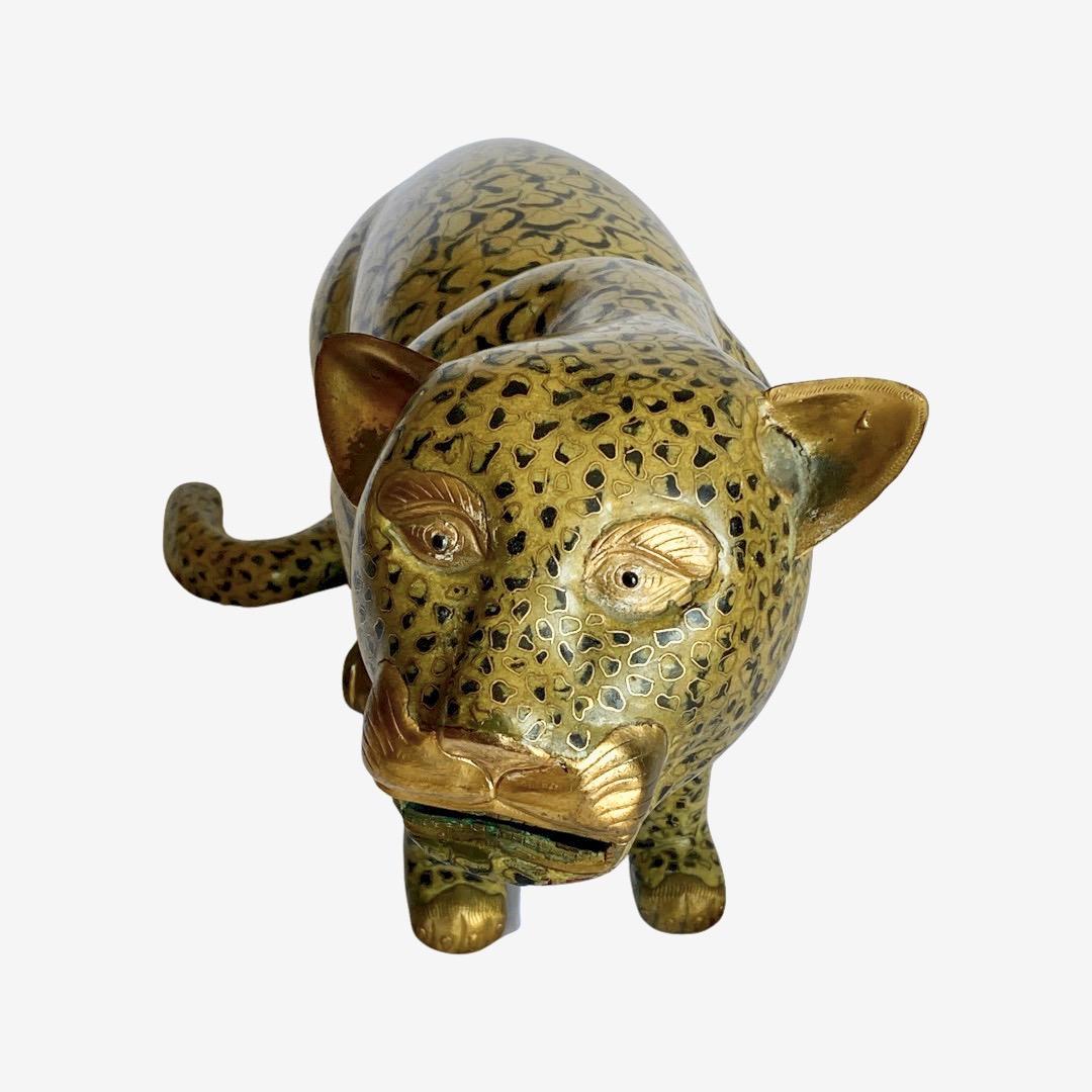 Chinese Export 1900s Chinese Cloisonne Leopards For Sale