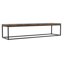 1900s Chinese Minimal Coffee Table with Original Wooden Top