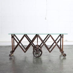 1900s Coffin Cart Coffee Table