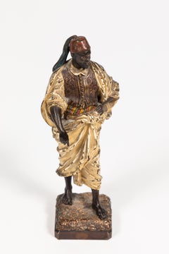1900s Cold-Painted Statue of Arab