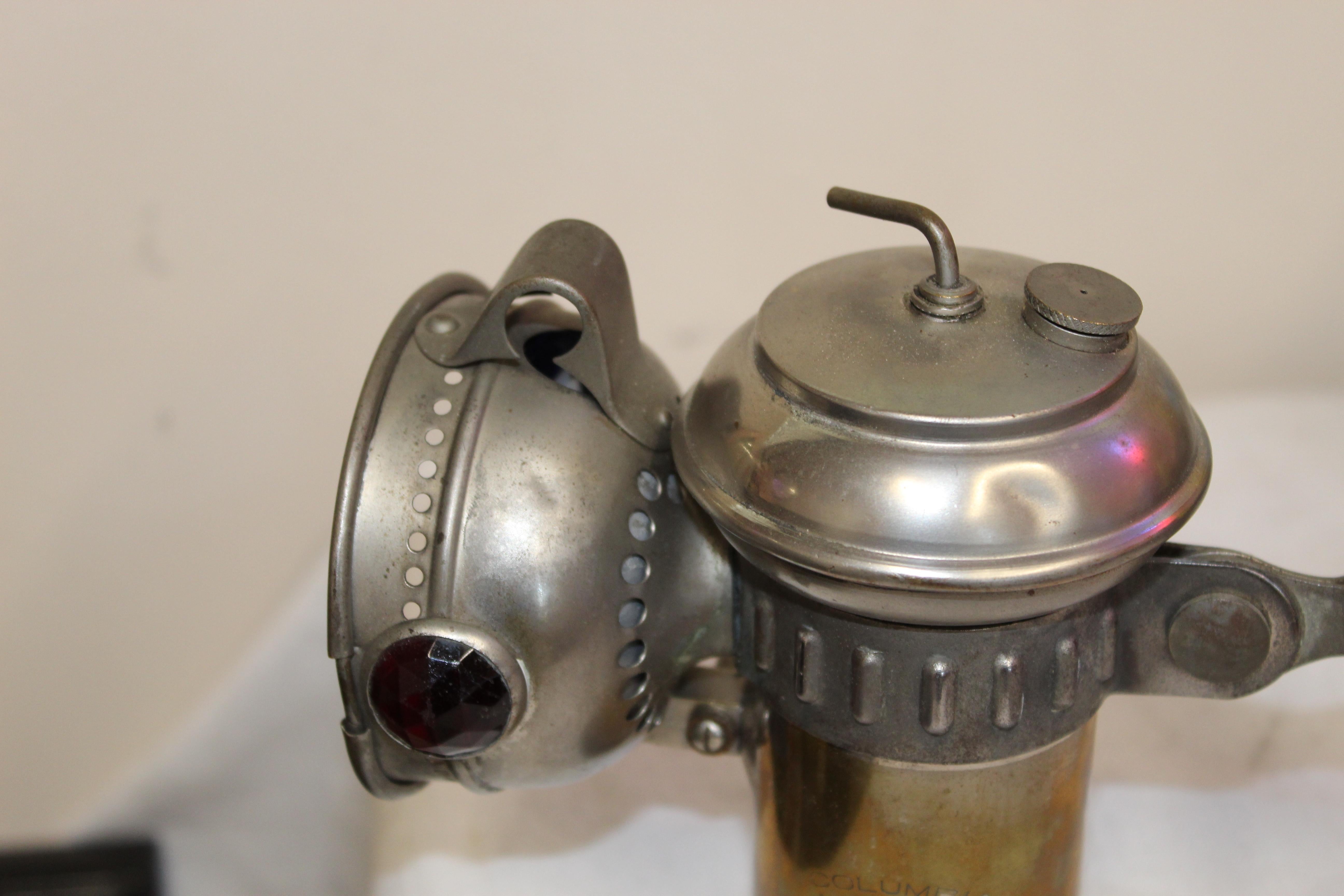 1900s Columbia Model C Carbide Motorcycle/Bicycle Lantern For Sale 4