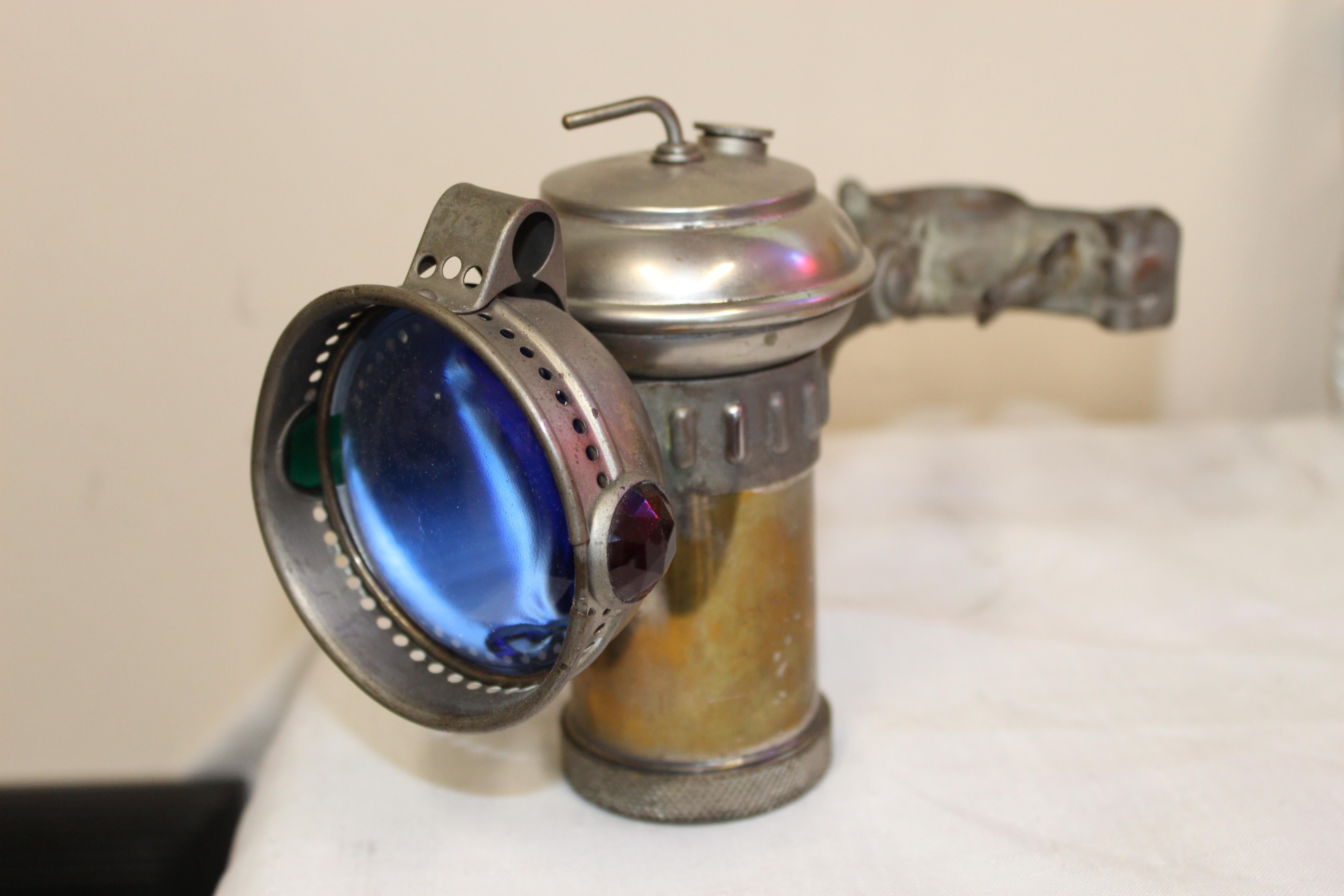 1900s Columbia Model C Carbide Motorcycle/Bicycle Lantern For Sale 7