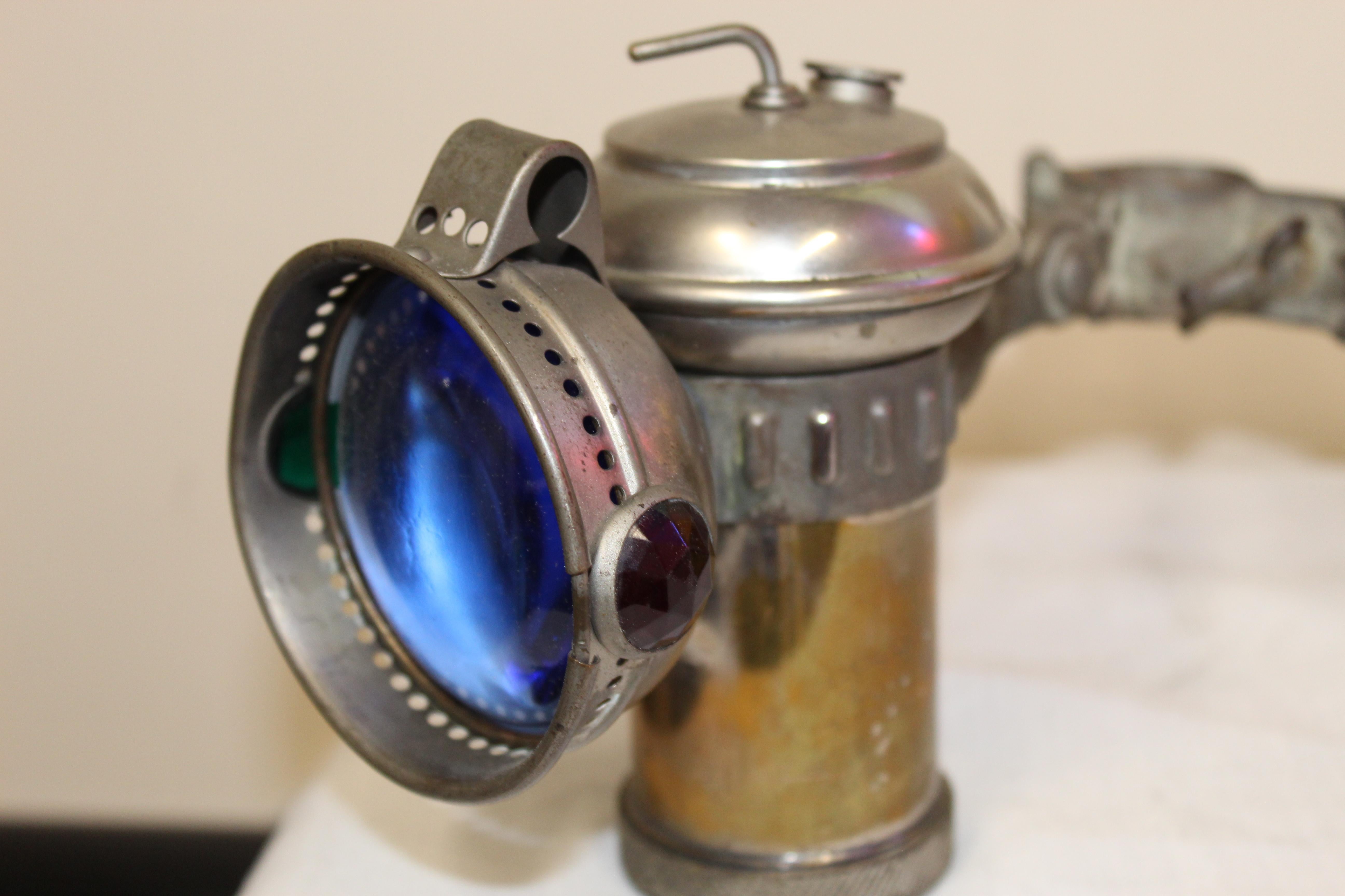 1900s Columbia Model C Carbide Motorcycle/Bicycle Lantern For Sale 8