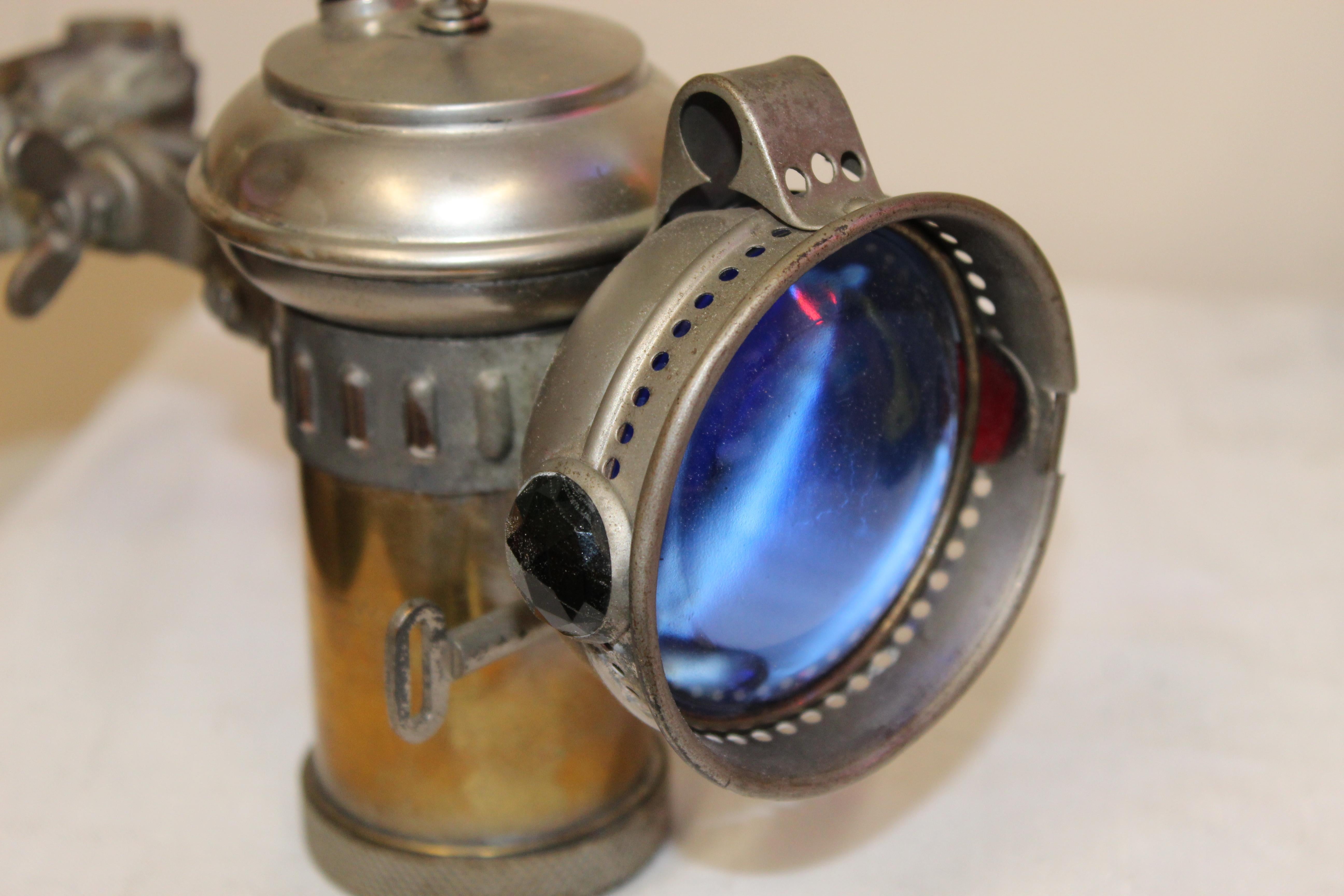 American 1900s Columbia Model C Carbide Motorcycle/Bicycle Lantern For Sale