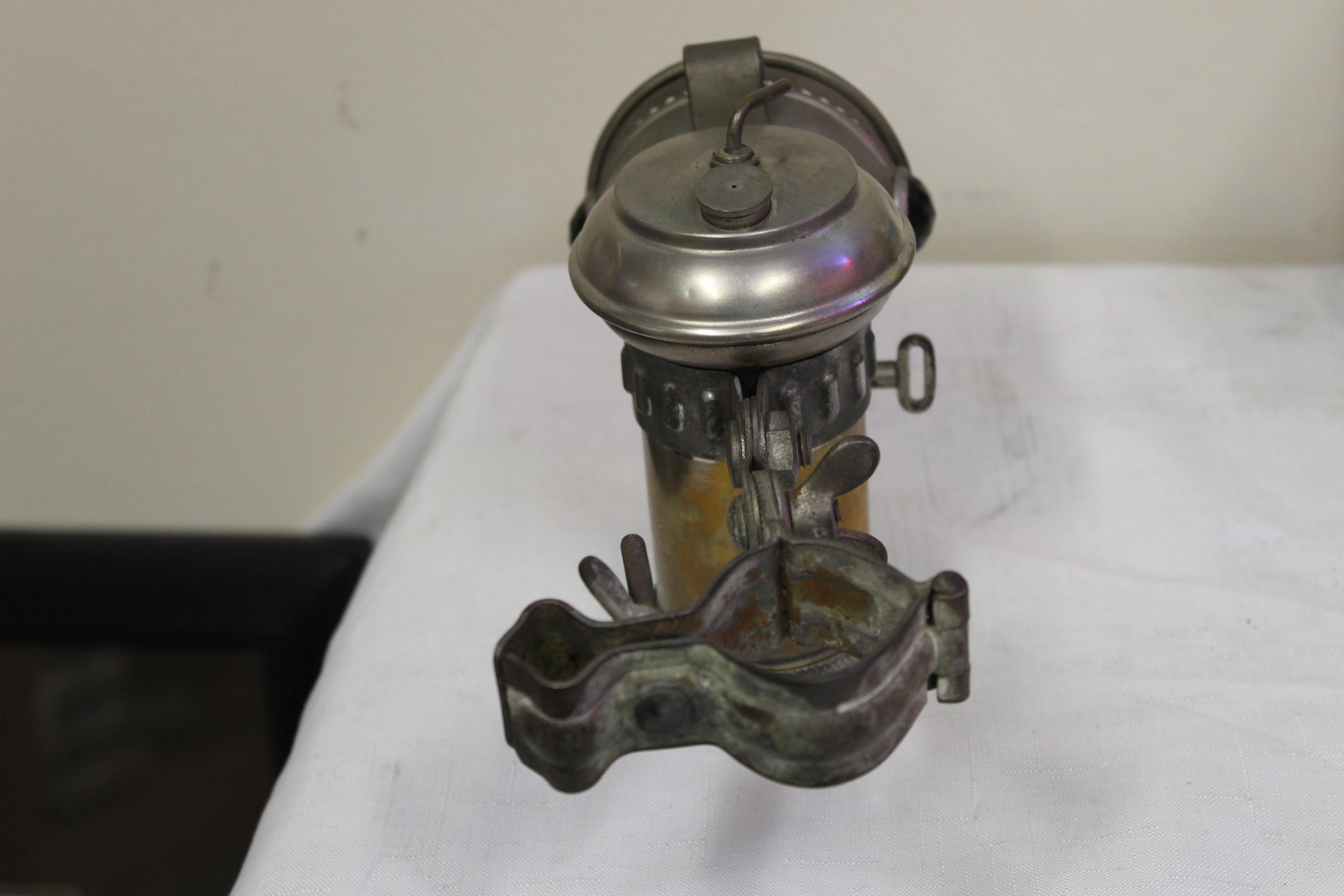 1900s Columbia Model C Carbide Motorcycle/Bicycle Lantern For Sale 1