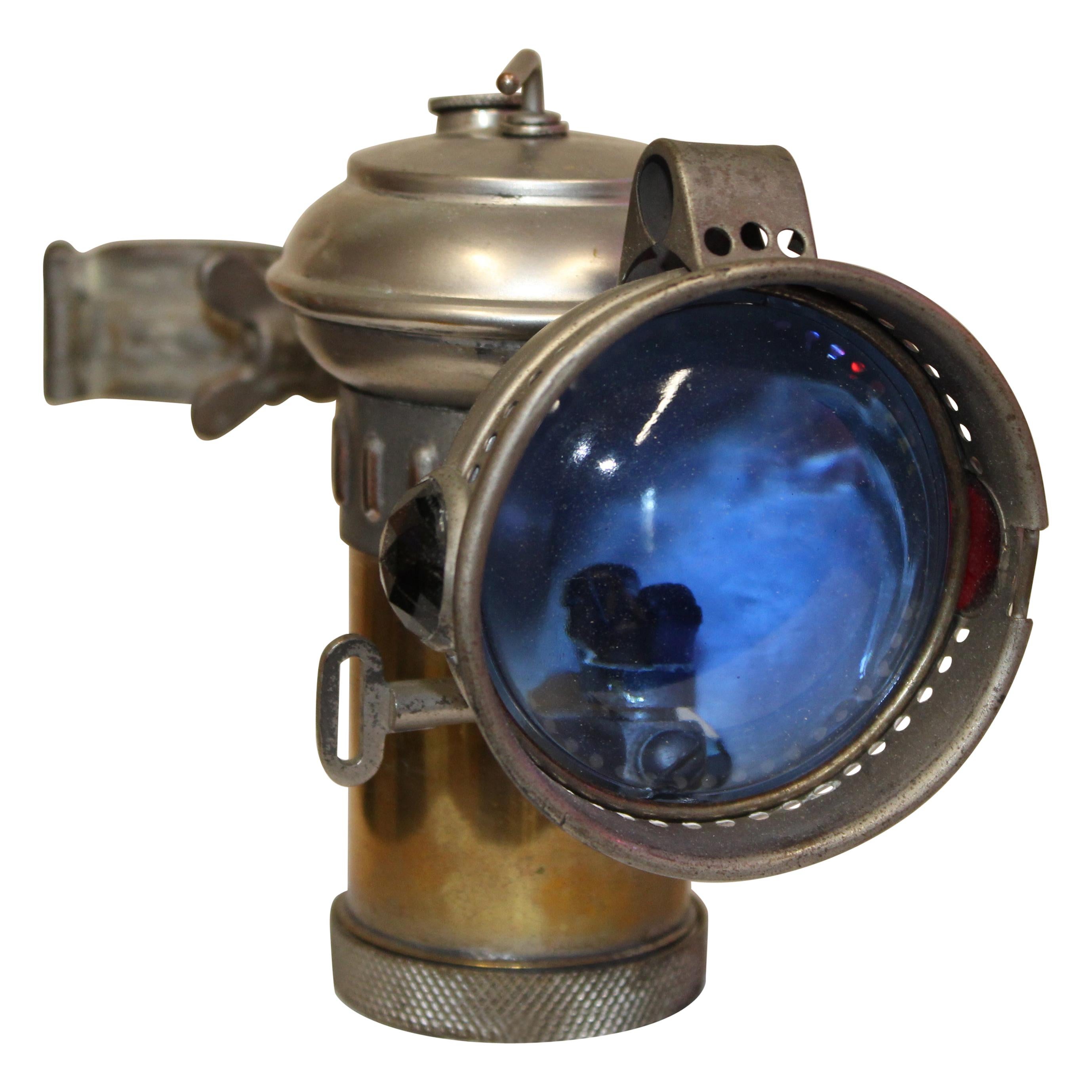1900s Columbia Model C Carbide Motorcycle/Bicycle Lantern For Sale