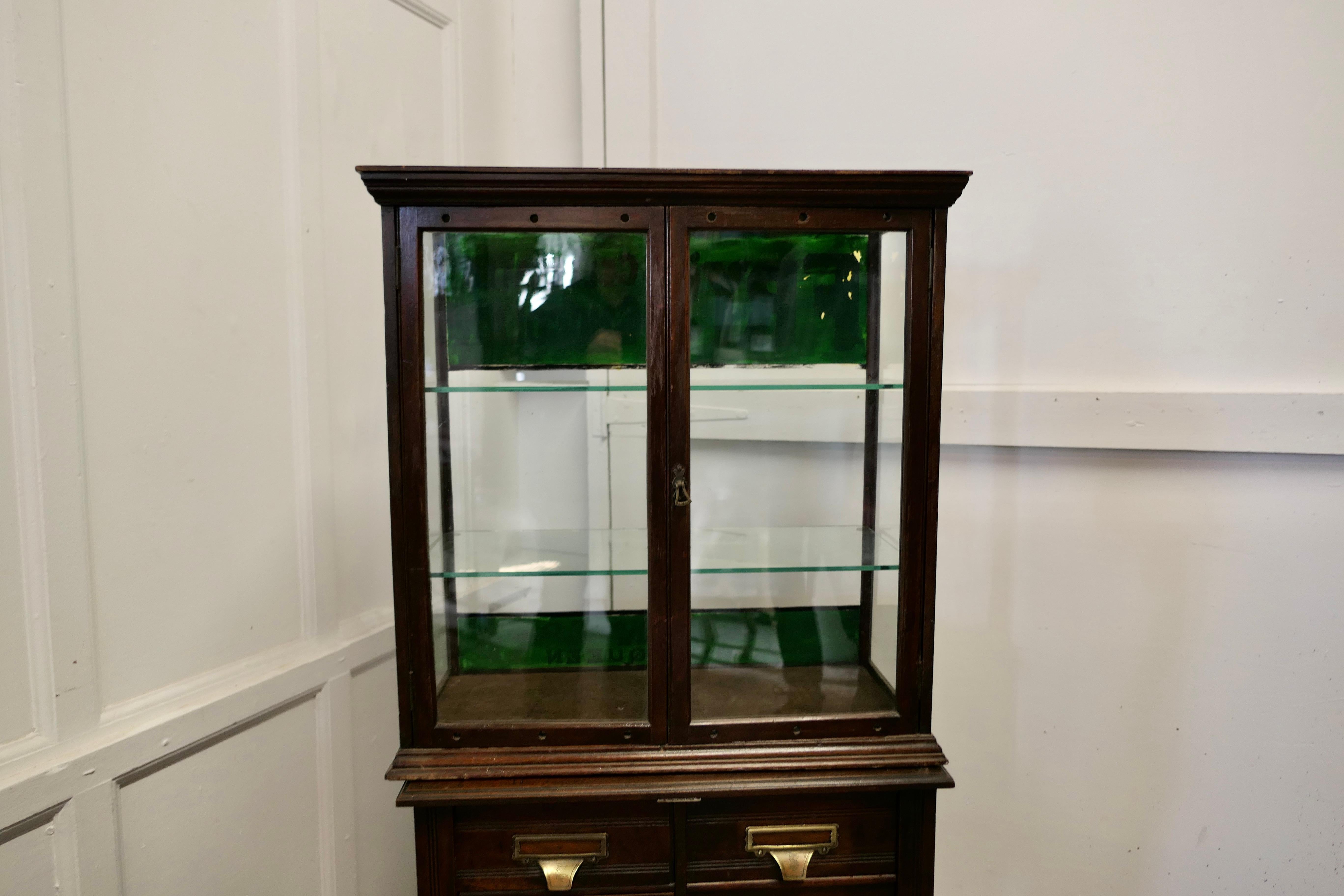 Early 20th Century 1900s Counter Top Sweet Shop Display Cabinet     For Sale