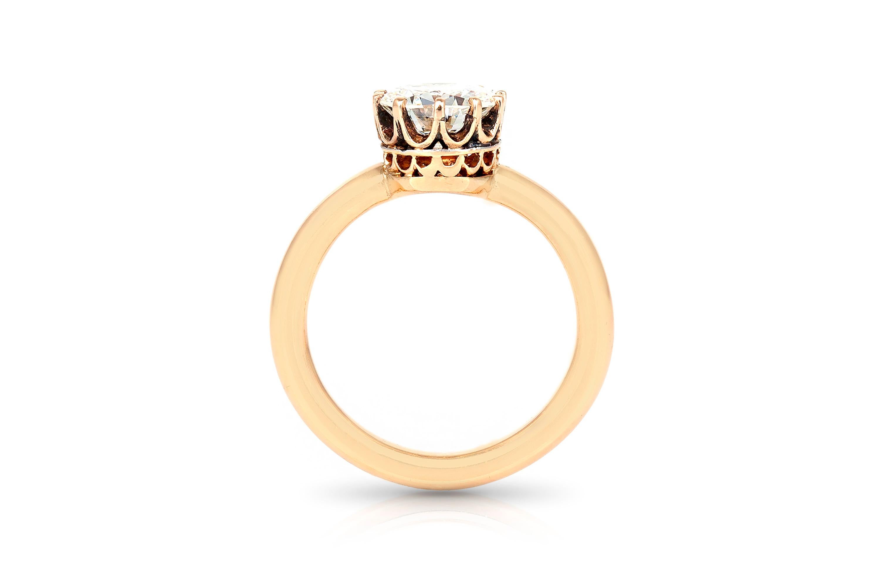 crown setting engagement ring