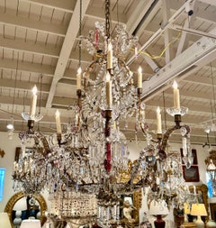 1900s, Cut Crystal, Sicilian Chandelier
