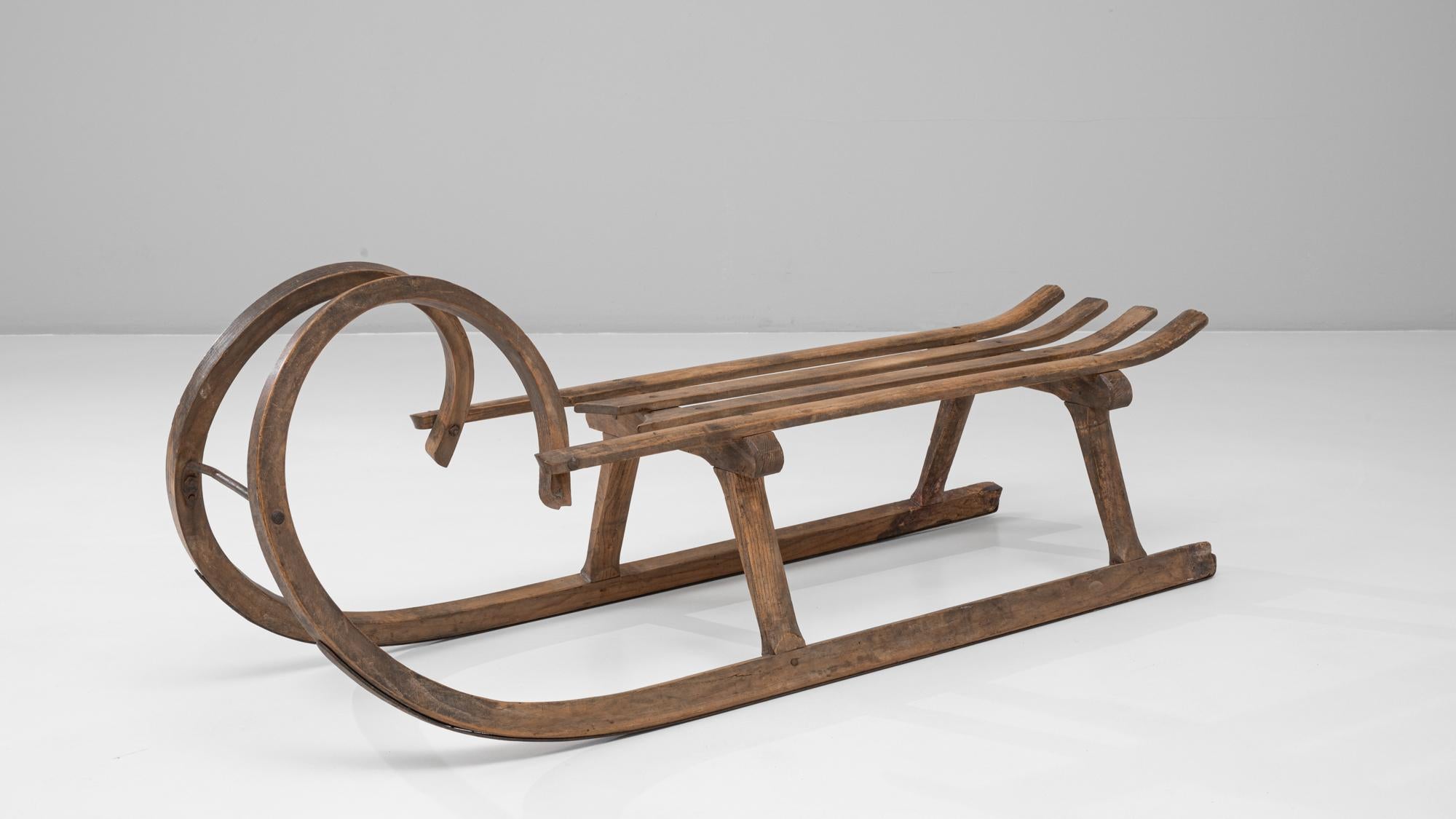 Traîneau en bois courbé tchèque des années 1900 en vente 2