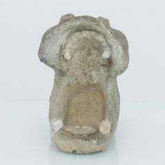 1900s Czech Wooden Hippo Head