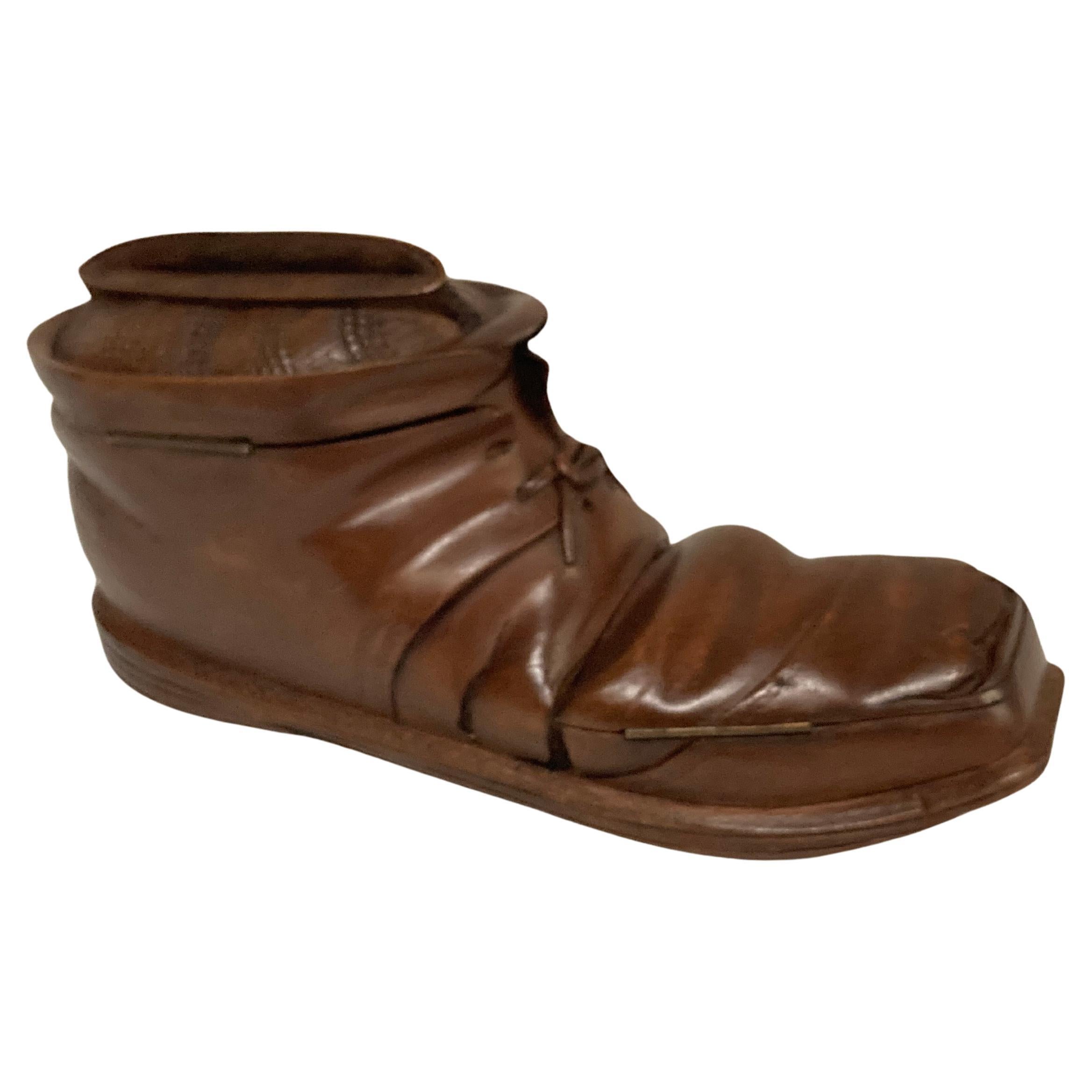 1900's Decorative wood " old shoe" boxe