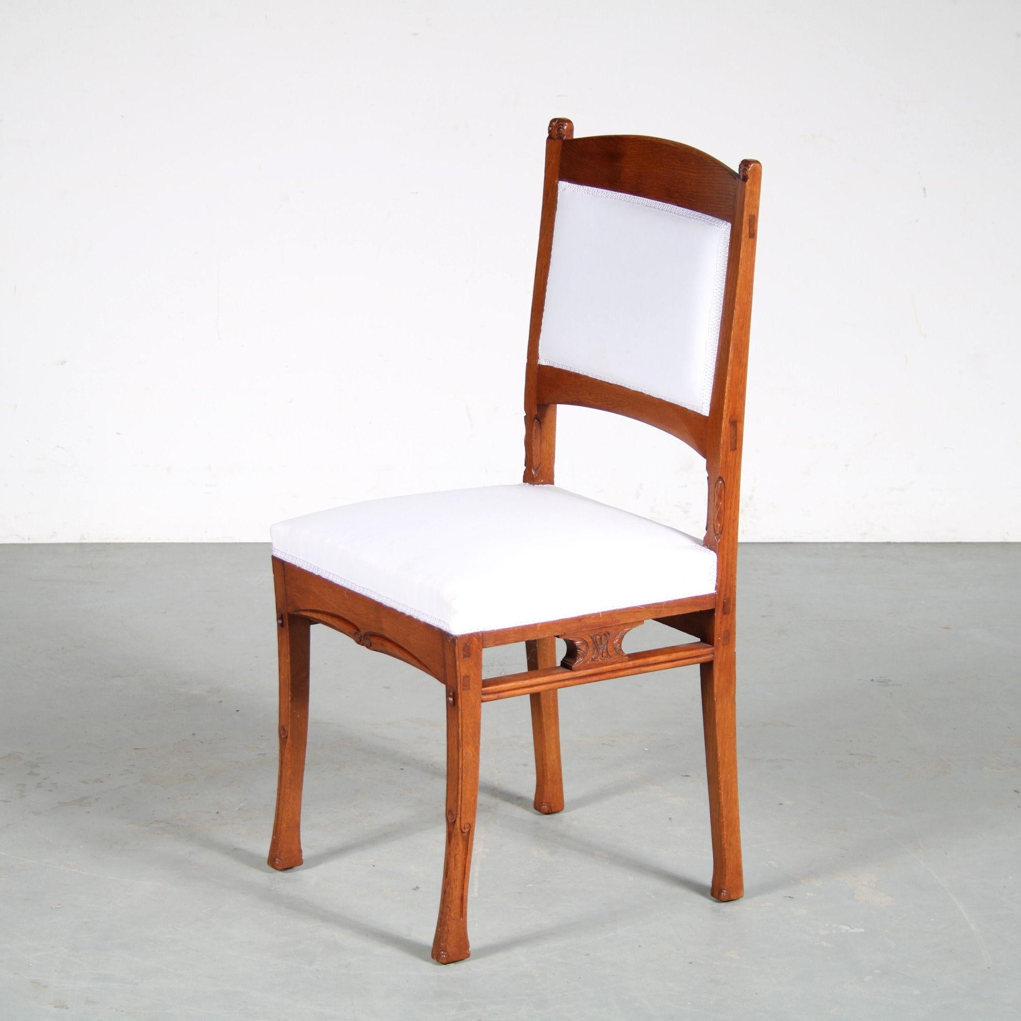 Early 20th Century 1900s, Dining Chairs by Gerrit Willem Dijsselhof for Van Wisselingh, Netherlands For Sale