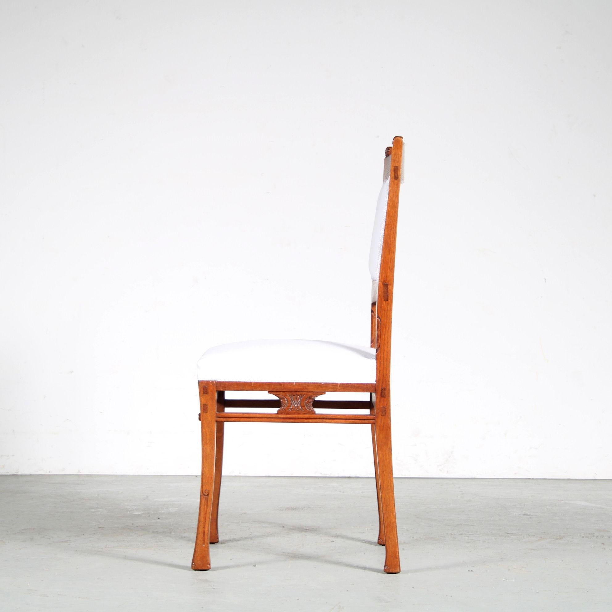 1900s, Dining Chairs by Gerrit Willem Dijsselhof for Van Wisselingh, Netherlands For Sale 1