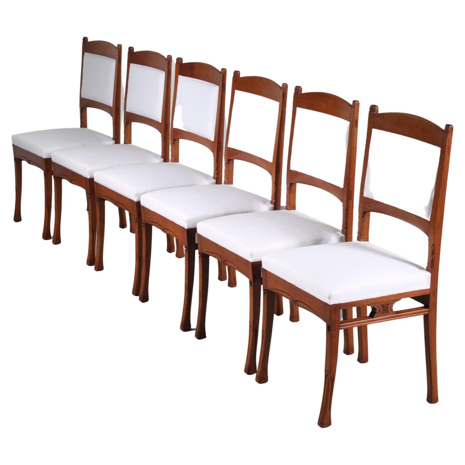 1900s, Dining Chairs by Gerrit Willem Dijsselhof for Van Wisselingh, Netherlands For Sale