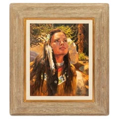 1900's "Dreams - Jodie Potts" by Peter Van Dusen, On Canvas, Oil Painting
