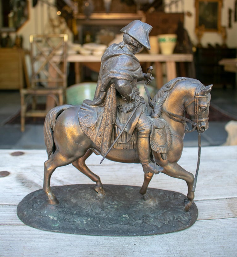 1900s Duke of Wellington on his Horse Copenhagen Bronze Figure