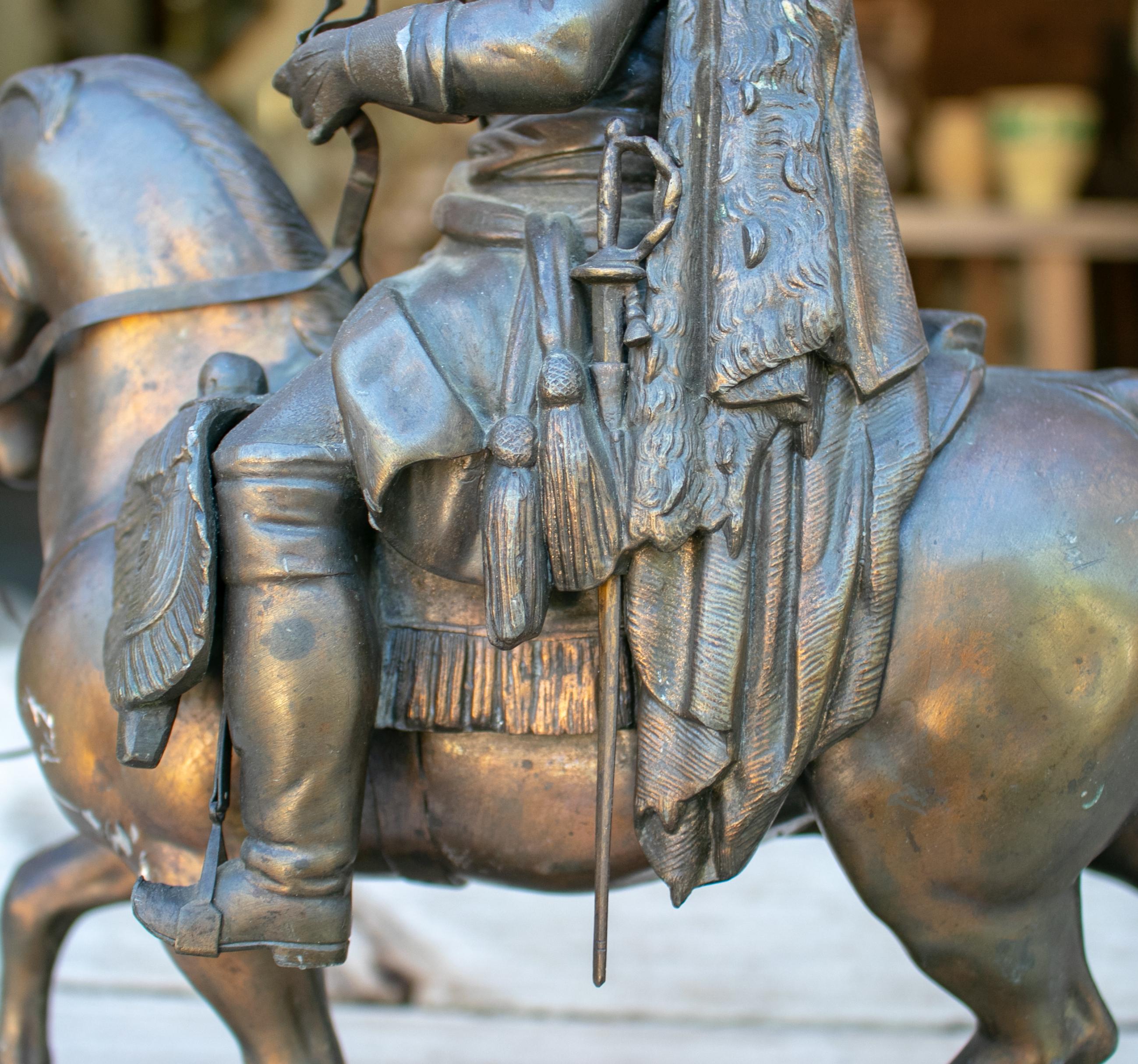 1900s Duke of Wellington on his Horse Copenhagen Bronze Figure Sculpture In Good Condition In Marbella, ES