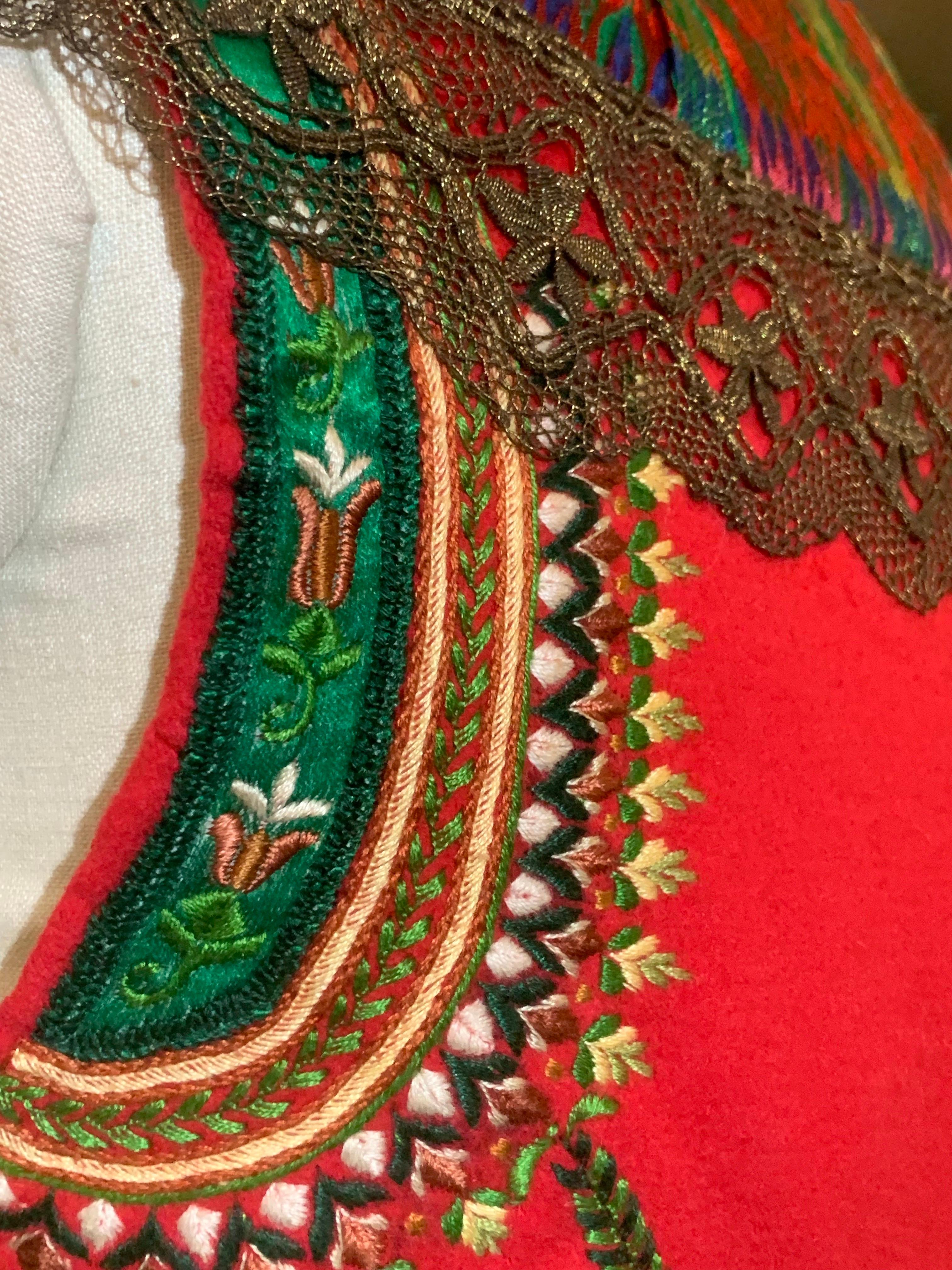 1900s Eastern European Folk Wear Ensemble Delicately Embroidered Jacket & Vest For Sale 6