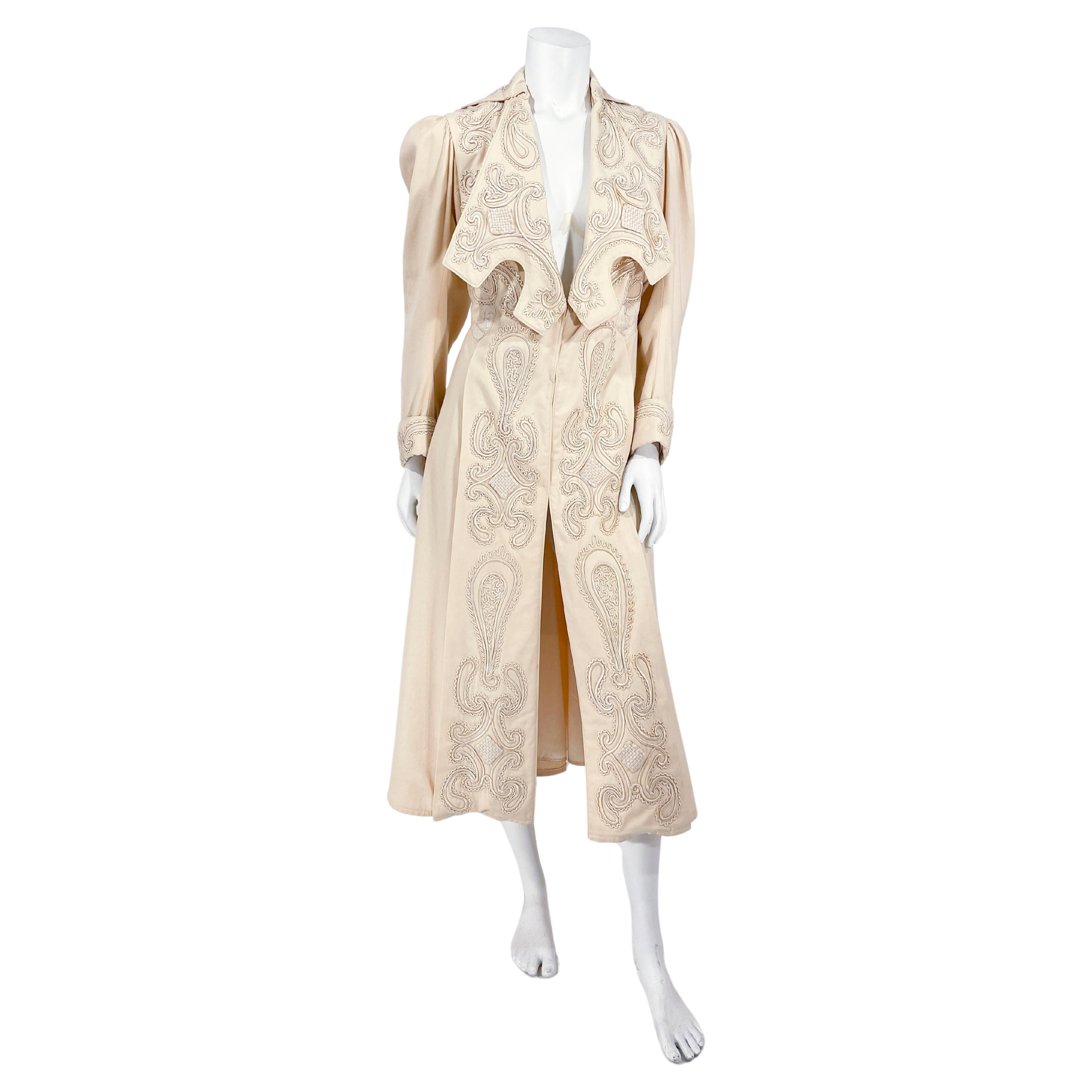 1900s Edwardian Cream Wool Coat