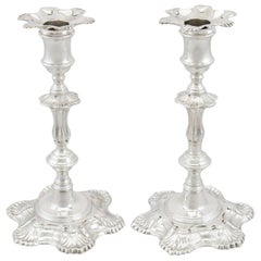 1900s Edwardian Sterling Silver Candlesticks