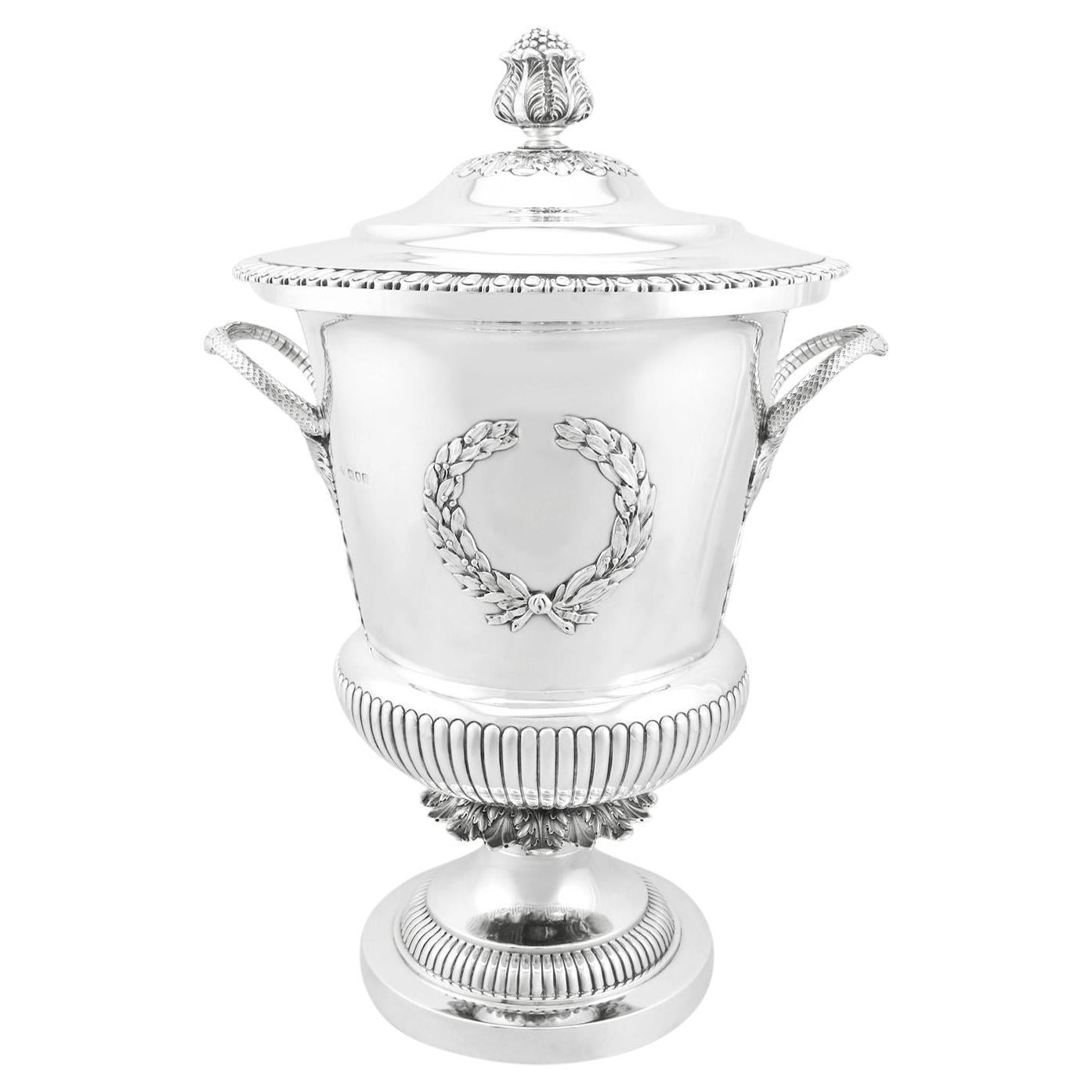 1900s Edwardian Sterling Silver Presentation Cup and Cover