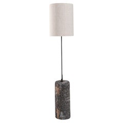 1900s European Marble & Metal Floor Lamp