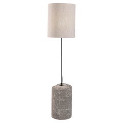 Antique 1900s European Marble & Metal Floor Lamp