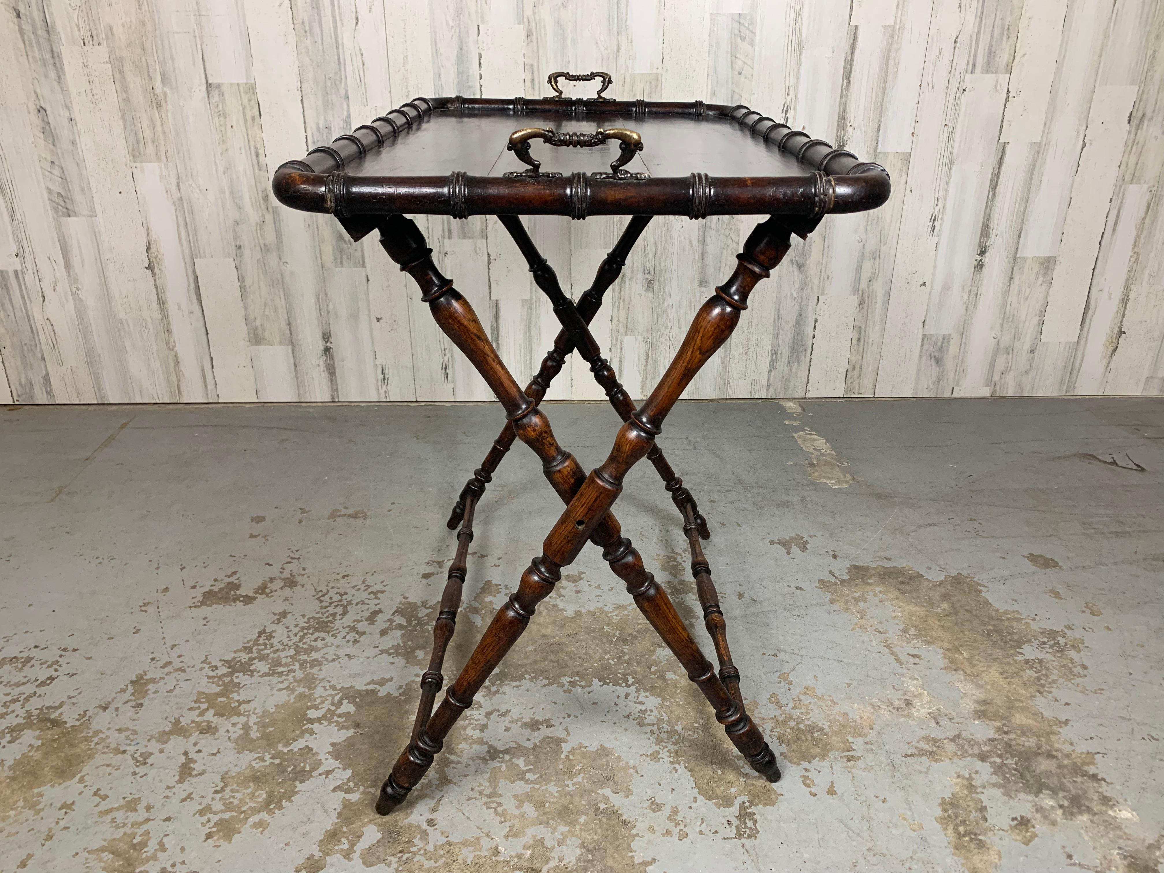 bamboo butler tray table