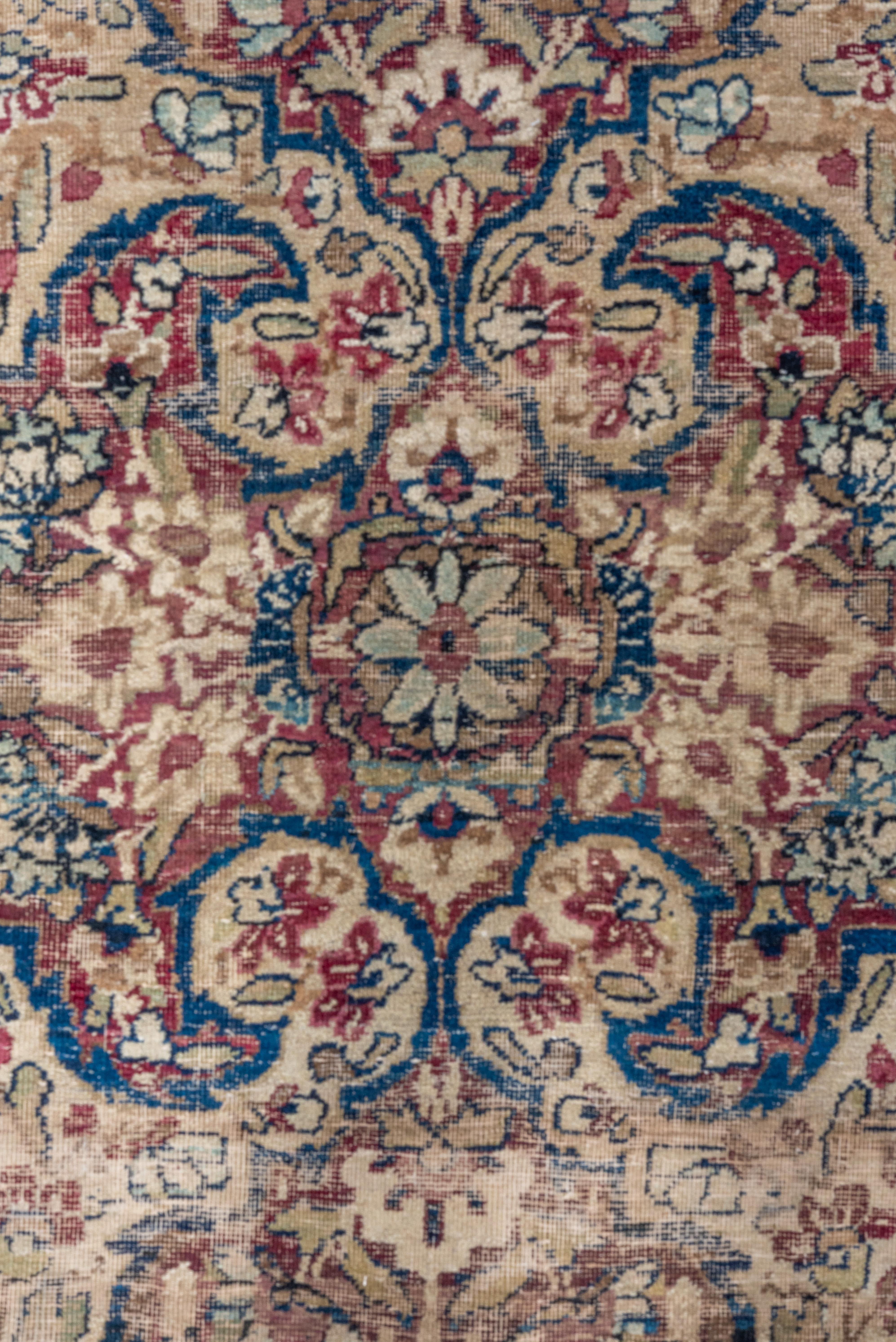 1900s Finely Woven Persian Lavar Kerman Rug, Allover Field In Good Condition For Sale In New York, NY