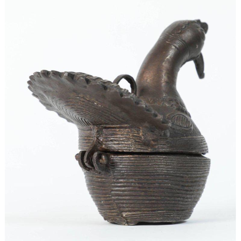 1900s Folk Art Patinated Bronze Box For Sale at 1stDibs