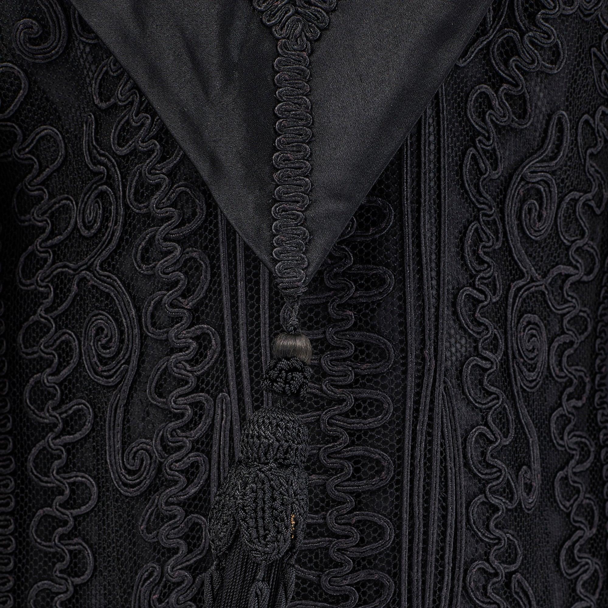 Forrest and Sons Manteau de travail exceptionnel en soie et soutache des années 1900 Excellent état - En vente à London, GB